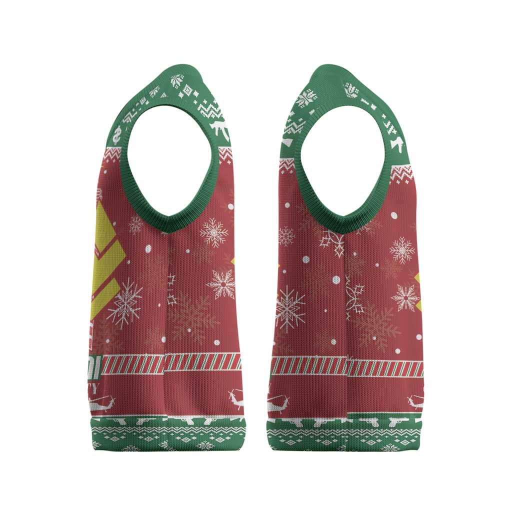Nakatomi Christmas Party 1988 Christmas Knitted V-Neck Vest Christmas Funny - Wonder Print Shop