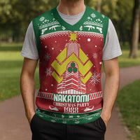 Nakatomi Christmas Party 1988 Christmas Knitted V-Neck Vest Christmas Funny - Wonder Print Shop