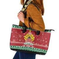 Nakatomi Christmas Party 1988 Leather Tote Bag Christmas Funny - Wonder Print Shop