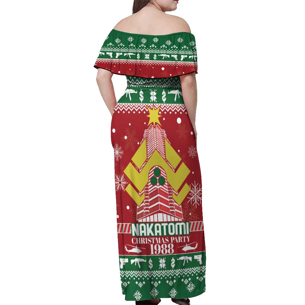Nakatomi Christmas Party 1988 Off Shoulder Maxi Dress Christmas Funny - Wonder Print Shop