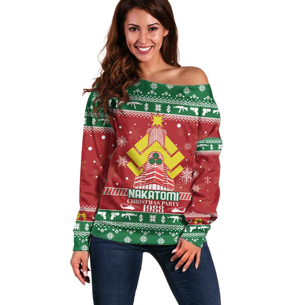 Nakatomi Christmas Party 1988 Off Shoulder Sweater Christmas Funny - Wonder Print Shop