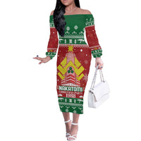 Nakatomi Christmas Party 1988 Off The Shoulder Long Sleeve Dress Christmas Funny - Wonder Print Shop