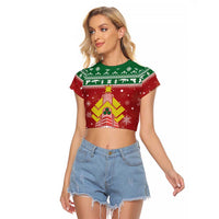 Nakatomi Christmas Party 1988 Raglan Cropped T Shirt Christmas Funny - Wonder Print Shop
