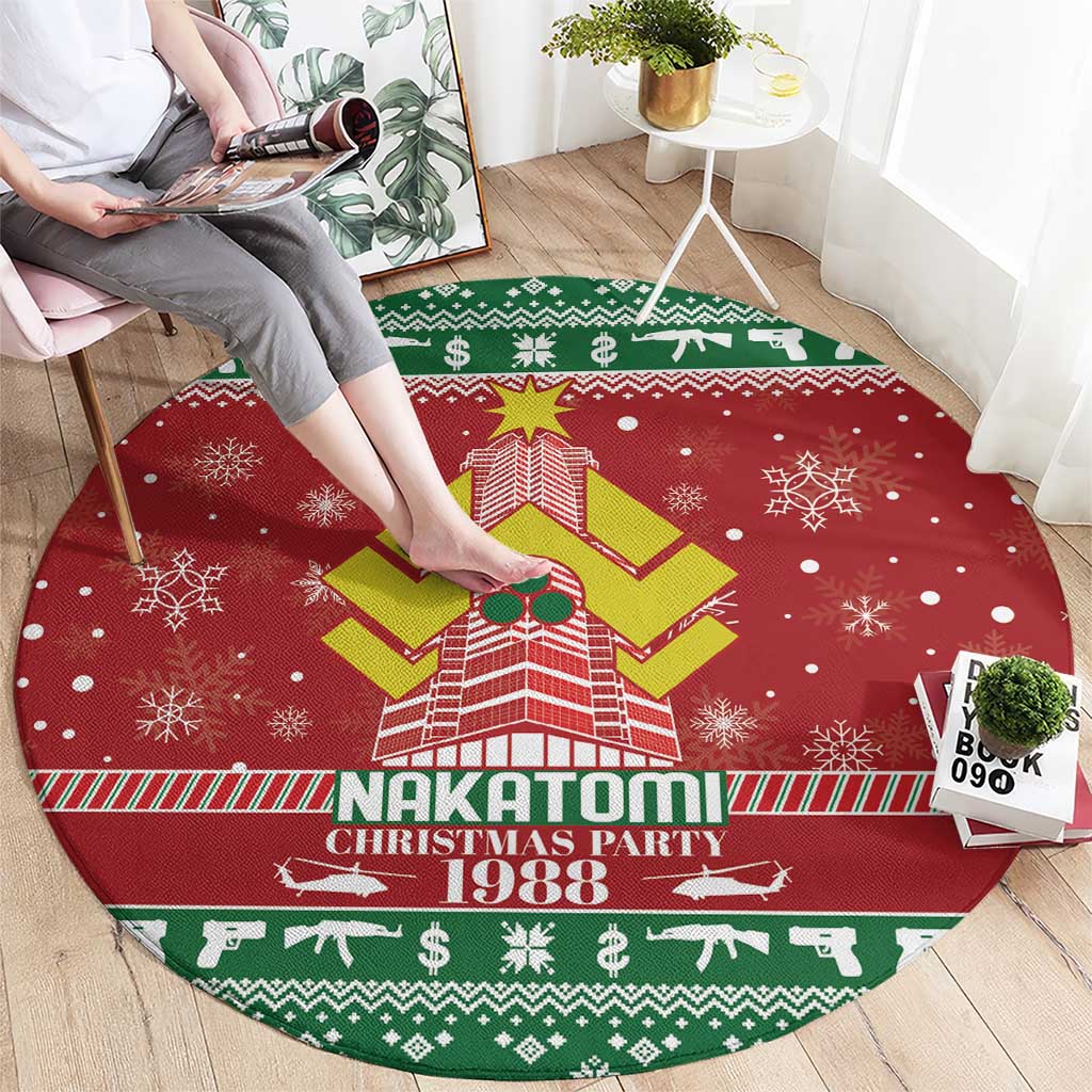 Nakatomi Christmas Party 1988 Round Carpet Christmas Funny - Wonder Print Shop