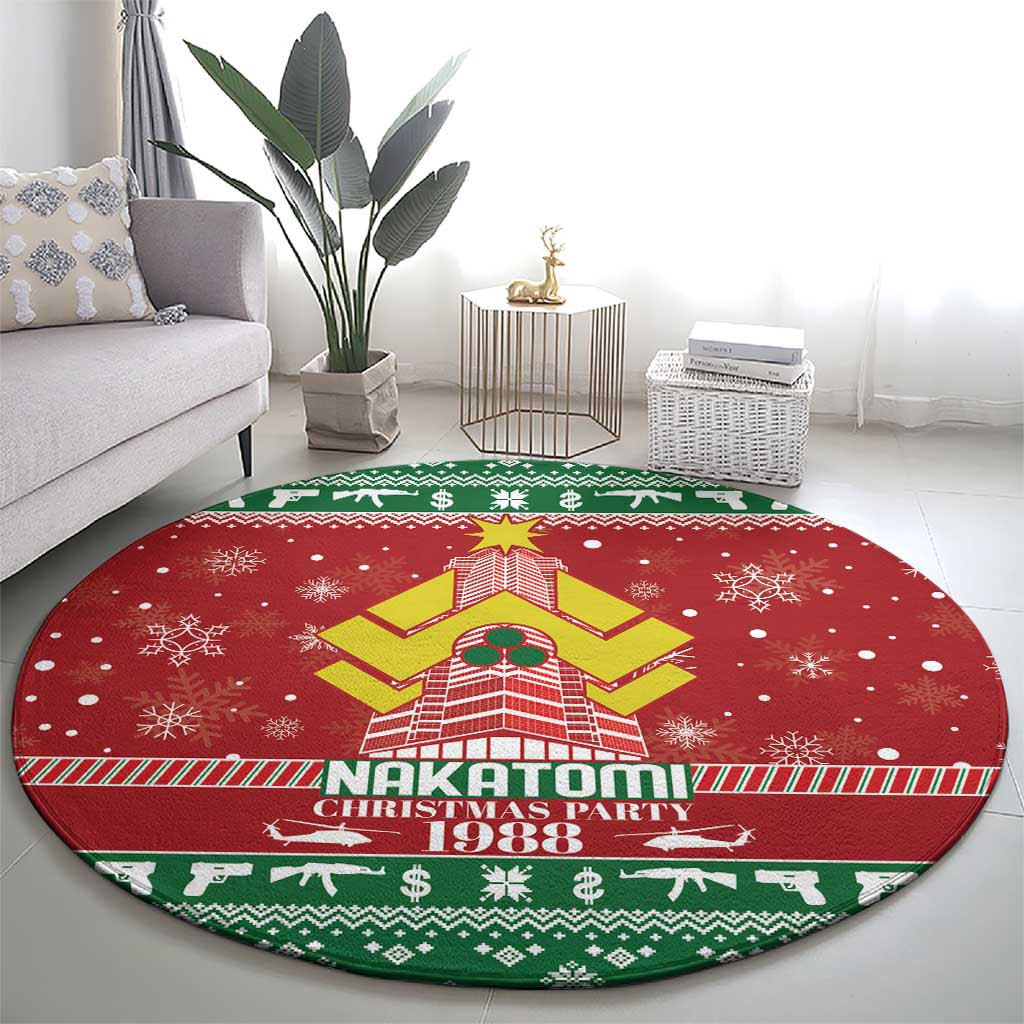 Nakatomi Christmas Party 1988 Round Carpet Christmas Funny - Wonder Print Shop