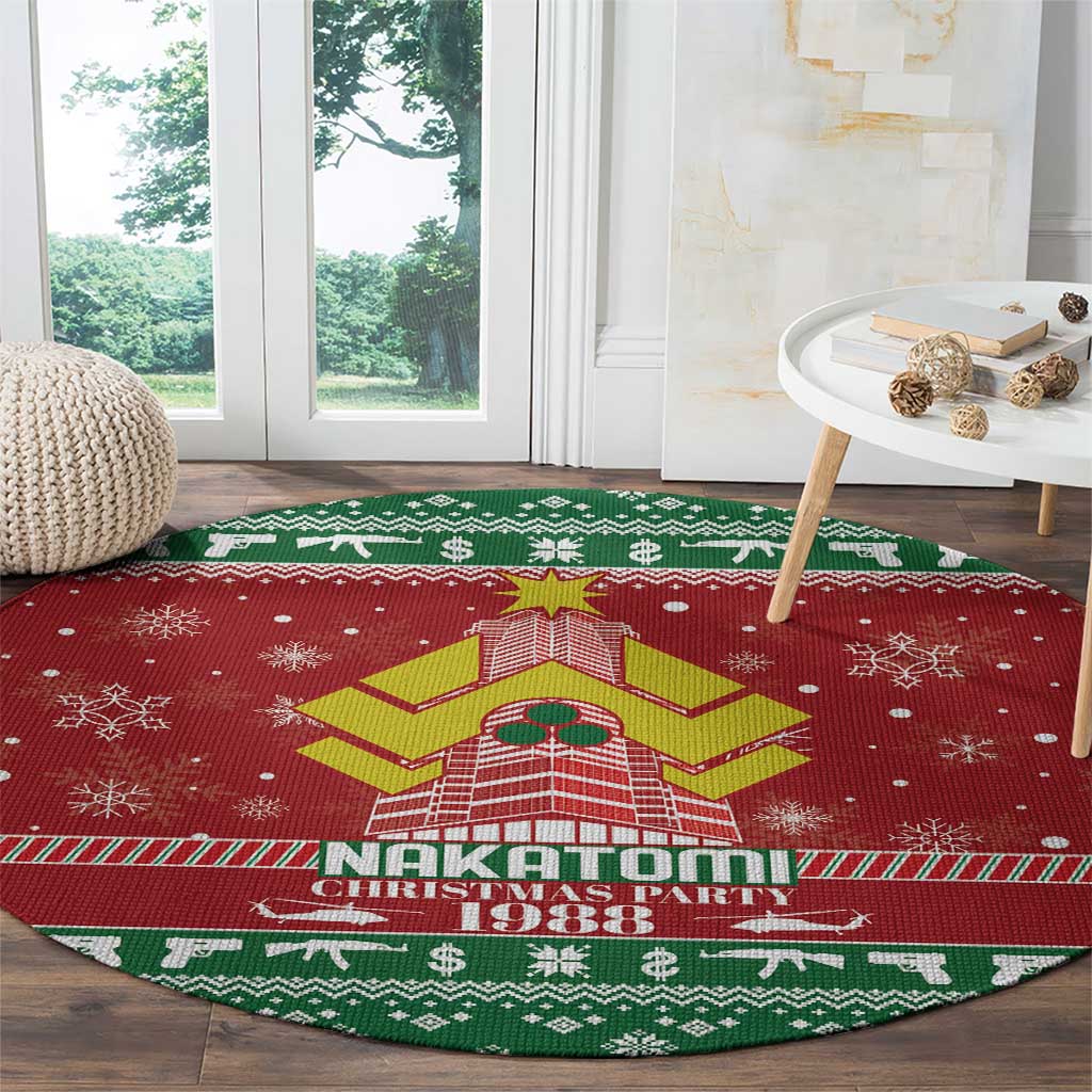 Nakatomi Christmas Party 1988 Round Carpet Christmas Funny - Wonder Print Shop