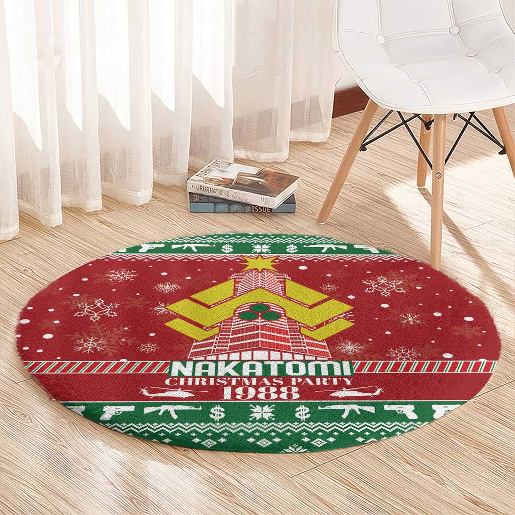 Nakatomi Christmas Party 1988 Round Carpet Christmas Funny - Wonder Print Shop