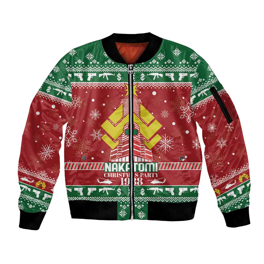 Nakatomi Christmas Party 1988 Sleeve Zip Bomber Jacket Christmas Funny - Wonder Print Shop