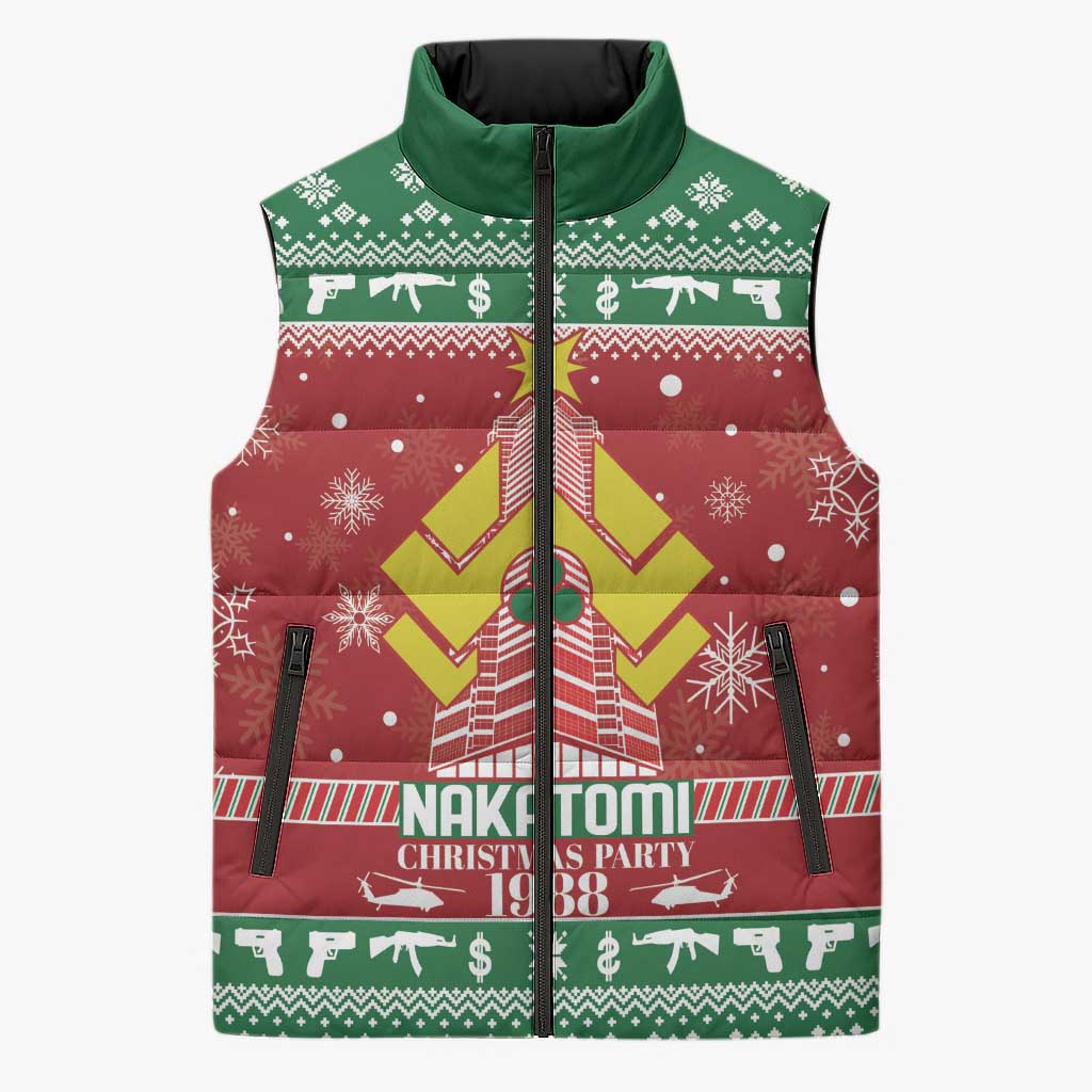 Nakatomi Christmas Party 1988 Sleeveless Puffer Jacket Christmas Funny - Wonder Print Shop