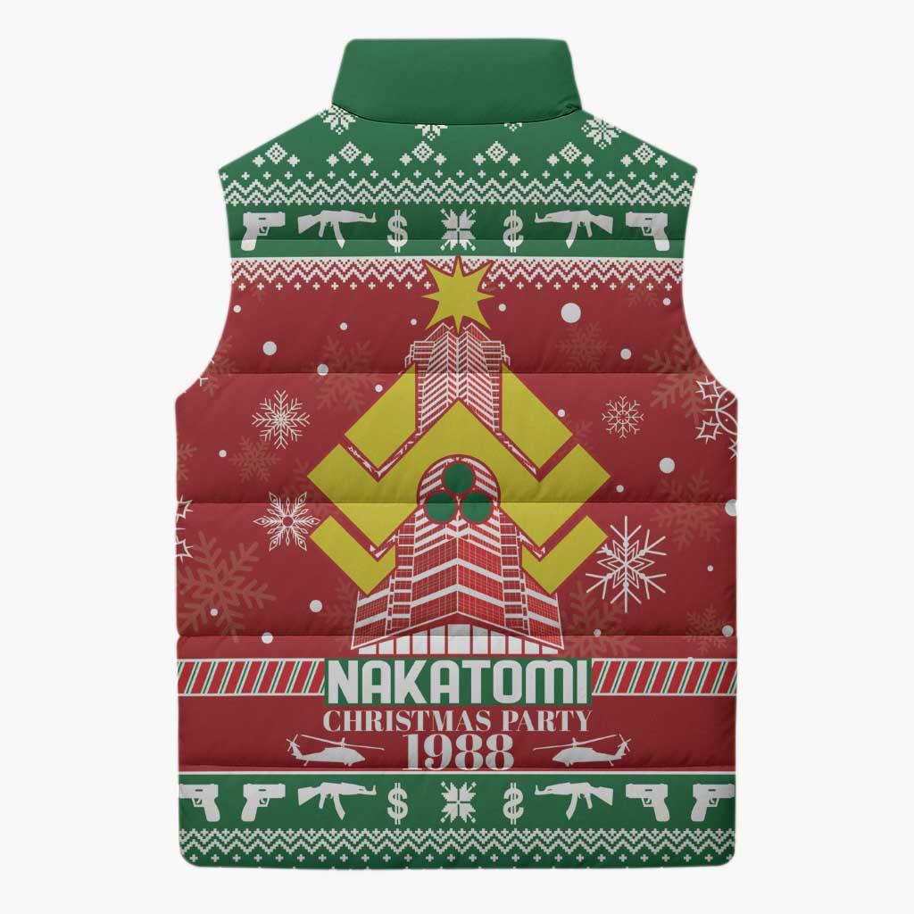Nakatomi Christmas Party 1988 Sleeveless Puffer Jacket Christmas Funny - Wonder Print Shop