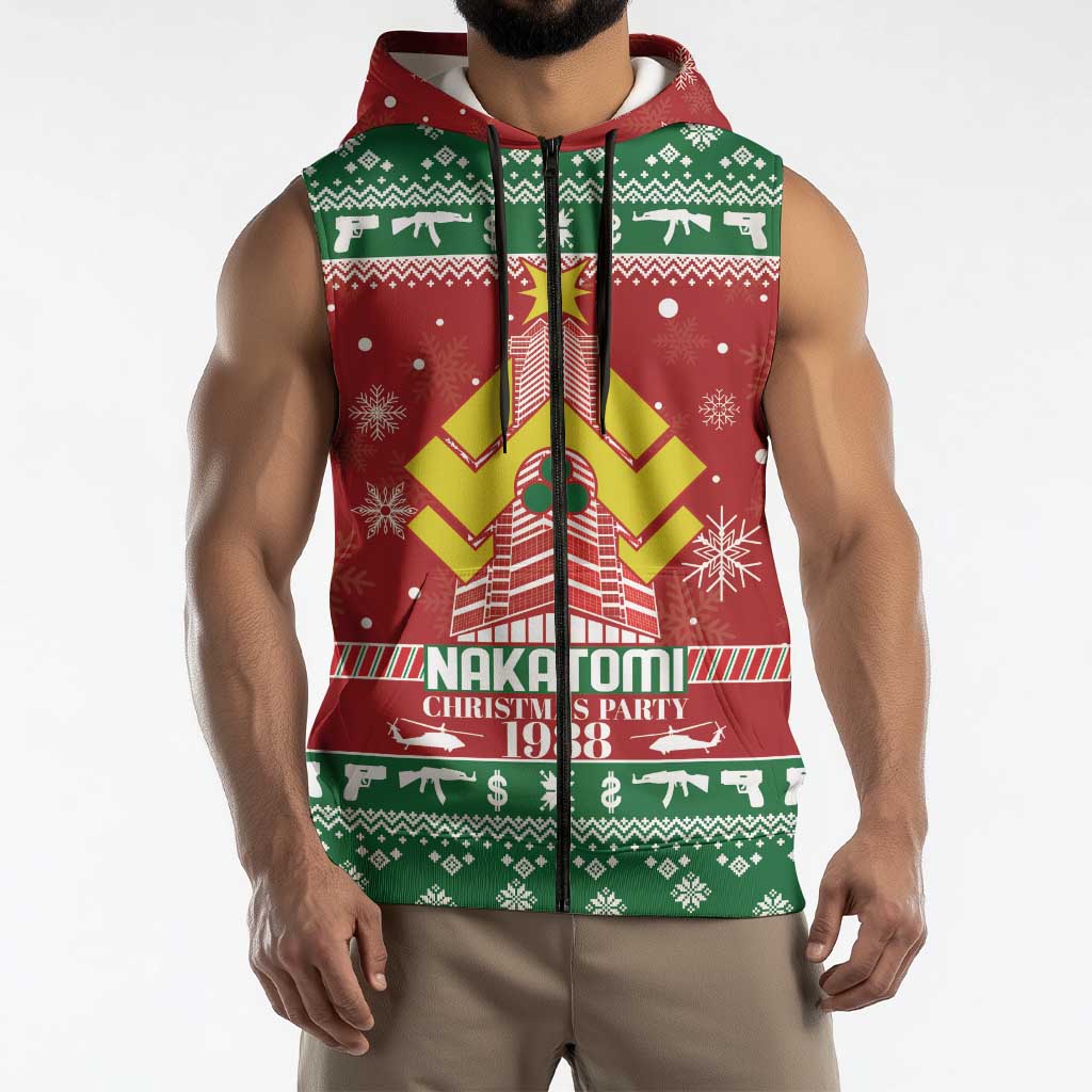 Nakatomi Christmas Party 1988 Sleeveless Zip Hoodie Christmas Funny - Wonder Print Shop