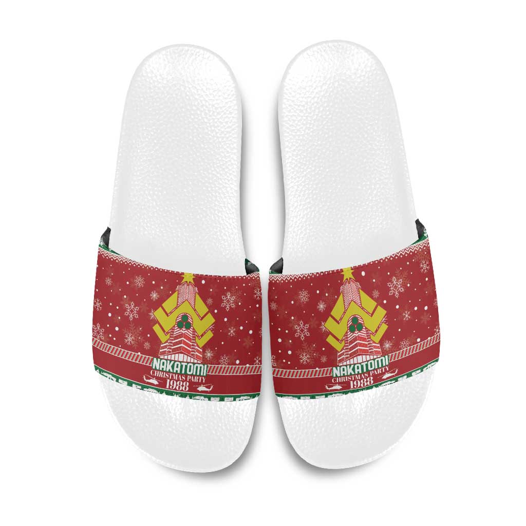 Nakatomi Christmas Party 1988 Slide Sandals Christmas Funny - Wonder Print Shop