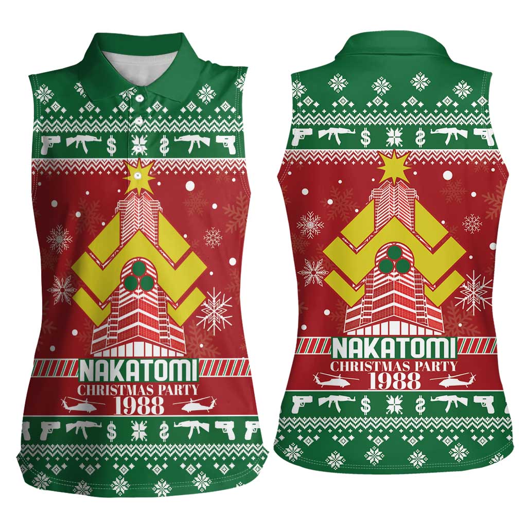 Nakatomi Christmas Party 1988 Women Sleeveless Polo Shirt Christmas Funny - Wonder Print Shop