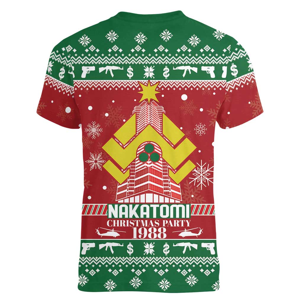 Nakatomi Christmas Party 1988 Women V-Neck T-Shirt Christmas Funny - Wonder Print Shop