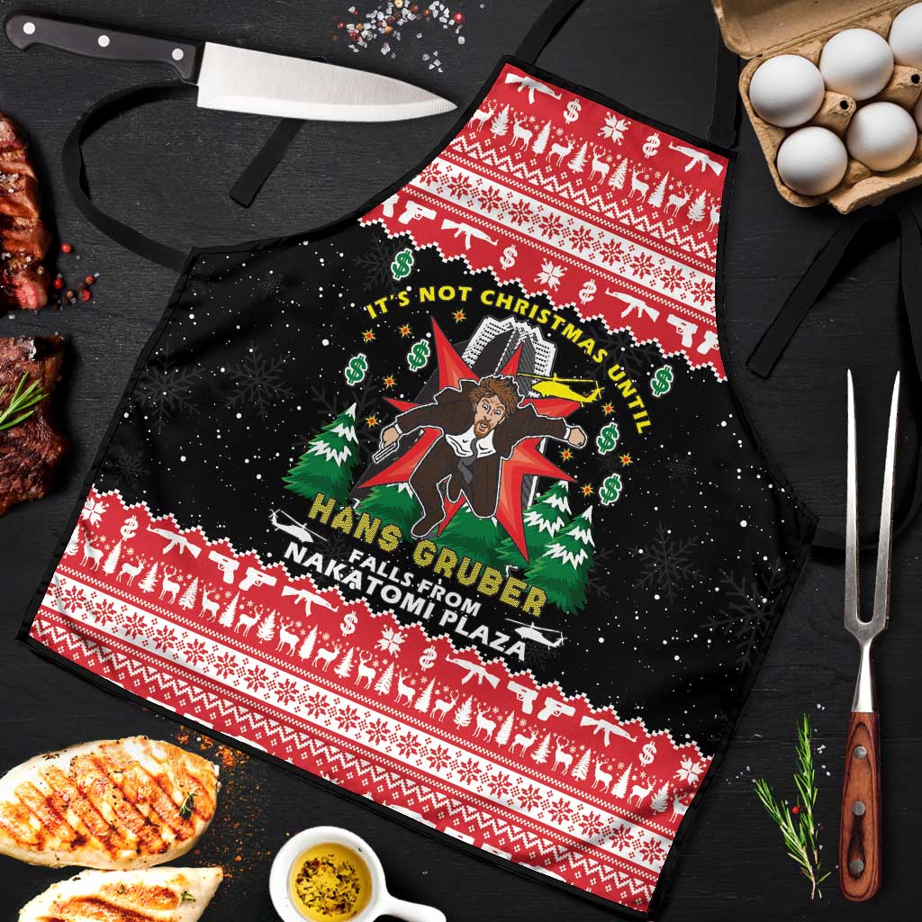 Nakatomi Plaza Christmas Apron Hans Gruber Party 1988 - Wonder Print Shop