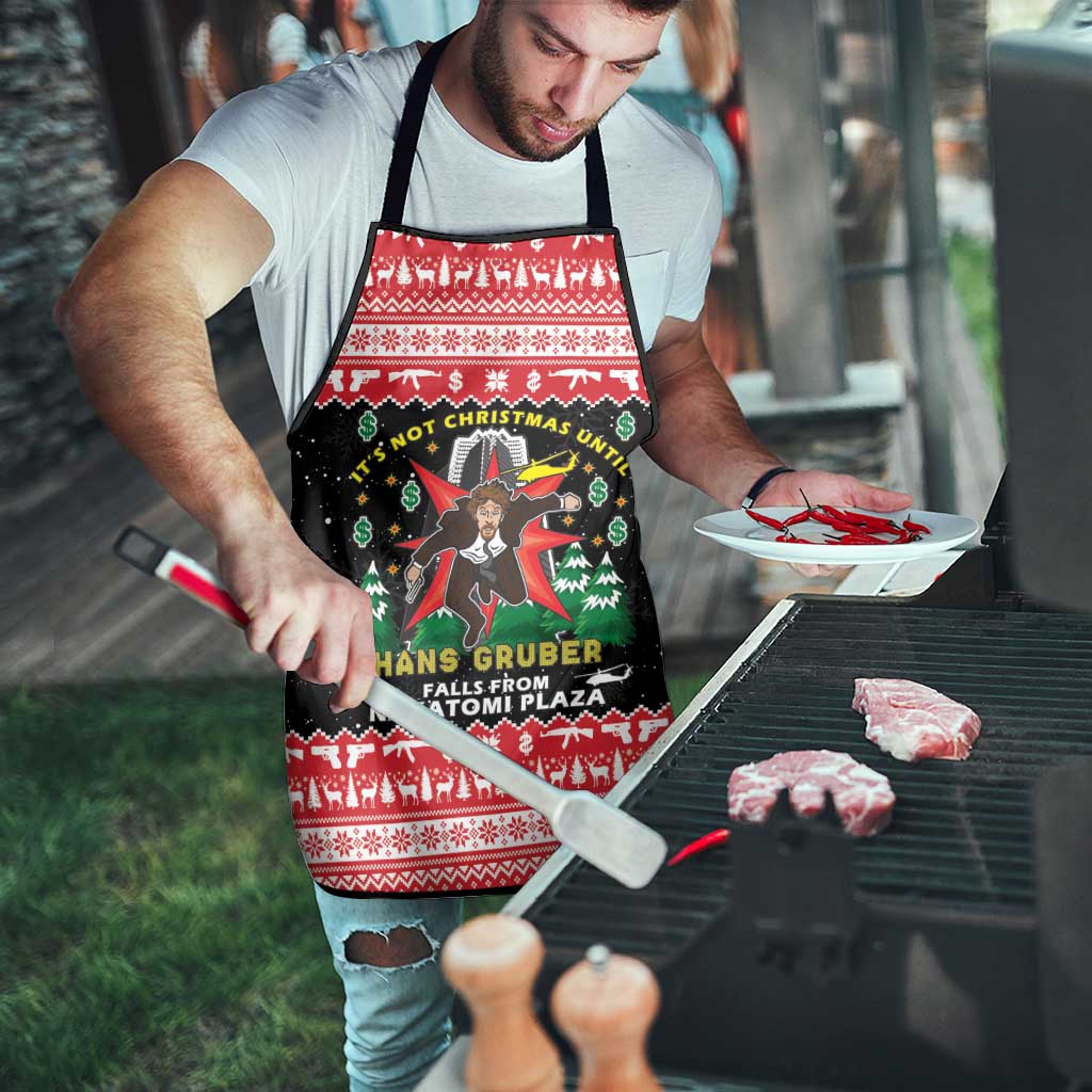Nakatomi Plaza Christmas Apron Hans Gruber Party 1988 - Wonder Print Shop