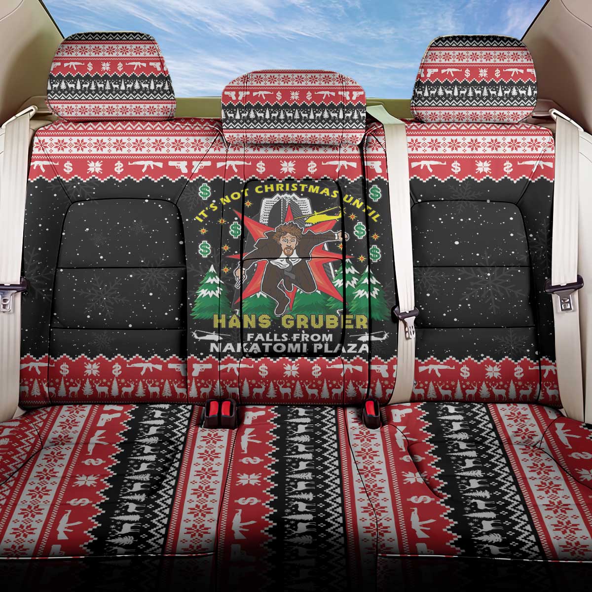 Nakatomi Plaza Christmas Back Car Seat Cover Hans Gruber Party 1988 - Wonder Print Shop