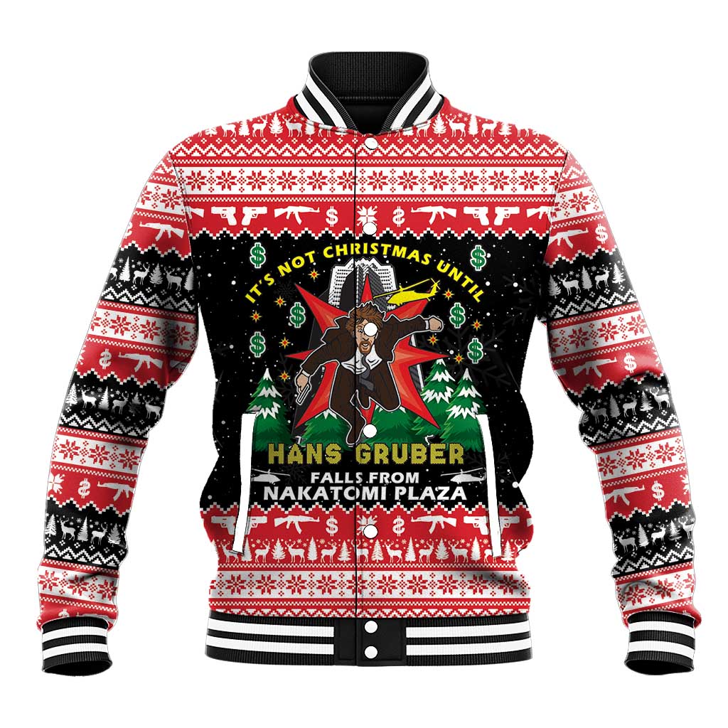 Nakatomi Plaza Christmas Baseball Jacket Hans Gruber Party 1988 - Wonder Print Shop