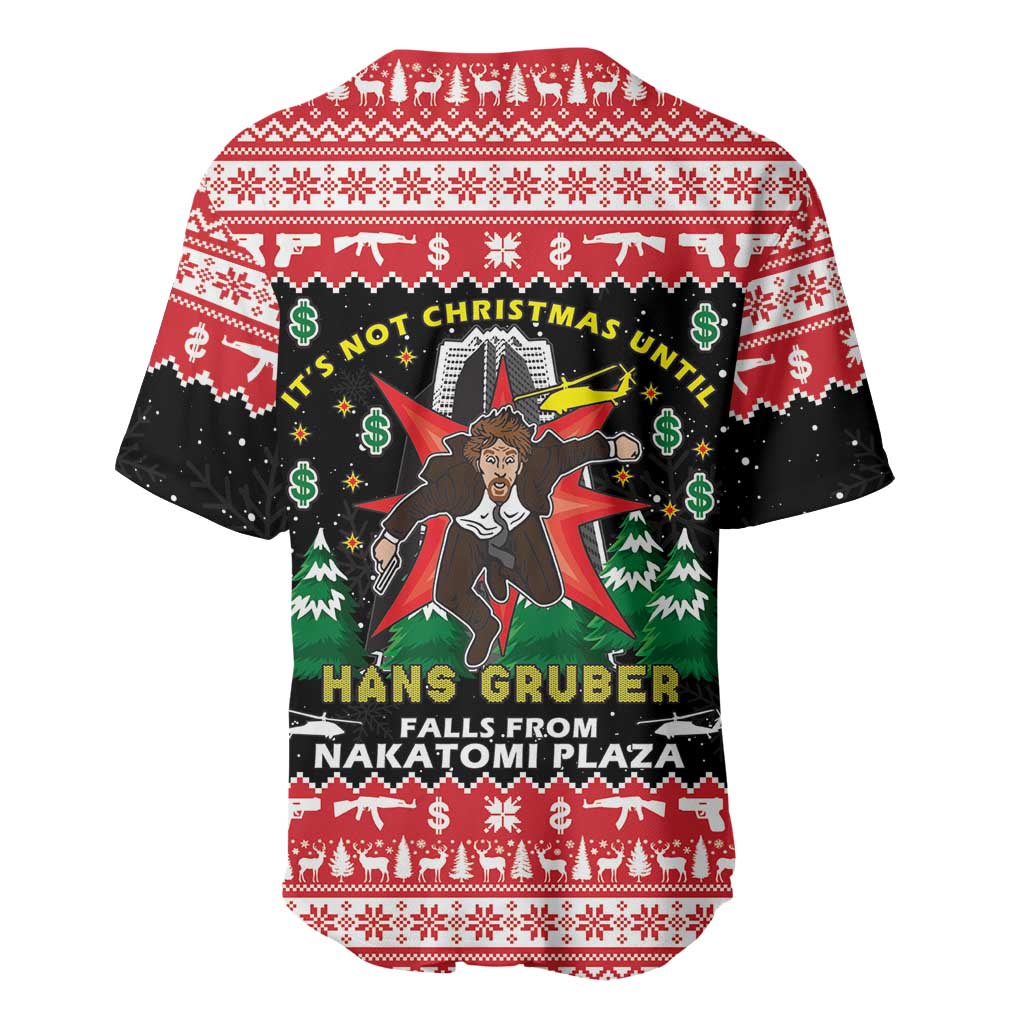 Nakatomi Plaza Christmas Baseball Jersey Hans Gruber Party 1988 - Wonder Print Shop