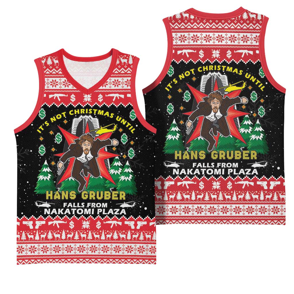 Nakatomi Plaza Christmas Basketball Jersey Hans Gruber Party 1988 - Wonder Print Shop