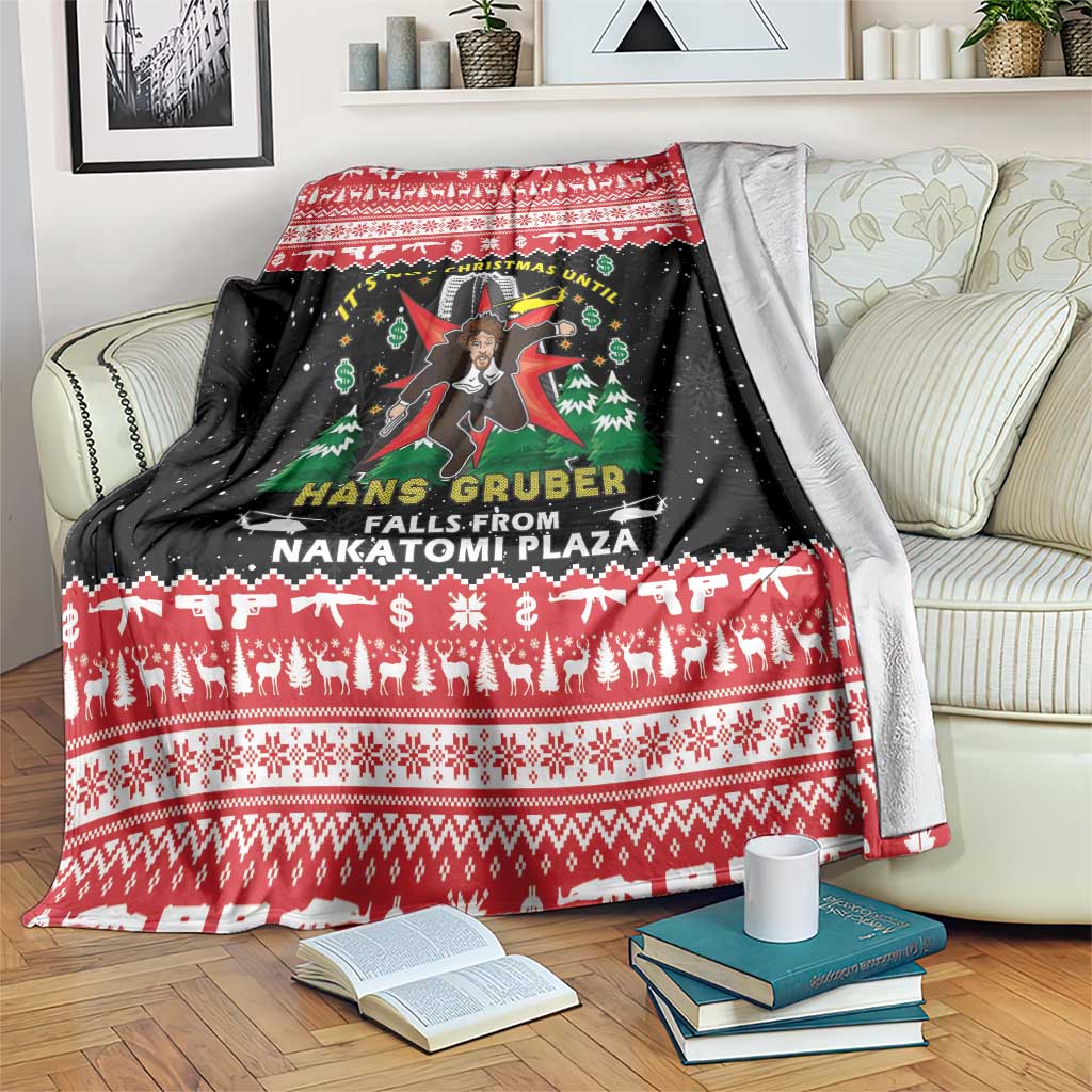 Nakatomi Plaza Christmas Blanket Hans Gruber Party 1988 - Wonder Print Shop