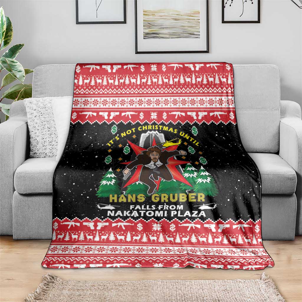 Nakatomi Plaza Christmas Blanket Hans Gruber Party 1988 - Wonder Print Shop