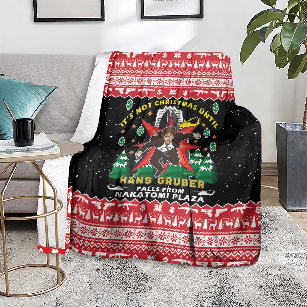 Nakatomi Plaza Christmas Blanket Hans Gruber Party 1988 - Wonder Print Shop