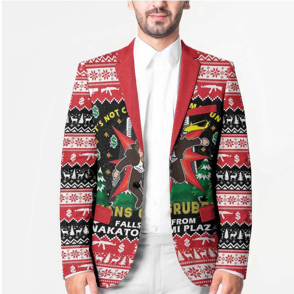 Nakatomi Plaza Christmas Blazer Hans Gruber Party 1988 - Wonder Print Shop