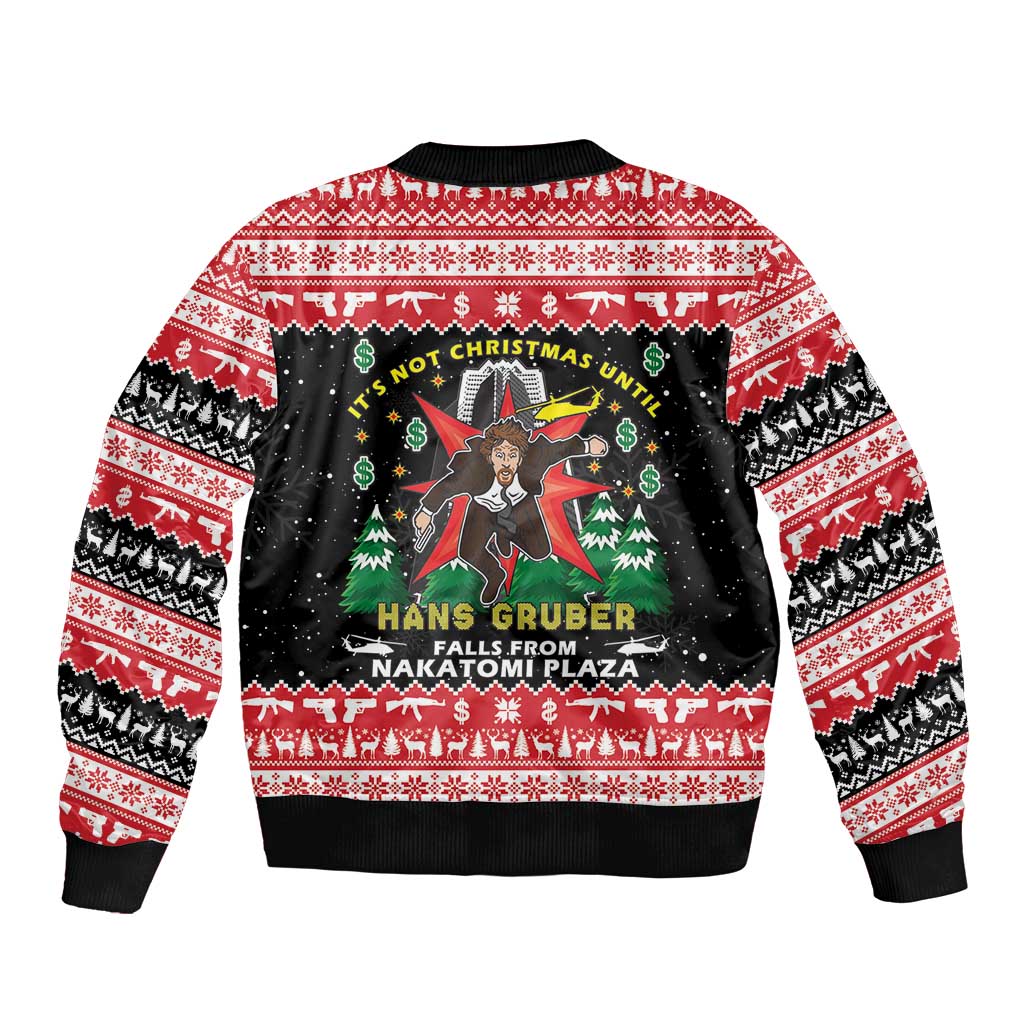 Nakatomi Plaza Christmas Bomber Jacket Hans Gruber Party 1988 - Wonder Print Shop