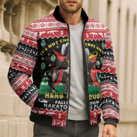Nakatomi Plaza Christmas Bomber Puffer Jacket Hans Gruber Party 1988 - Wonder Print Shop