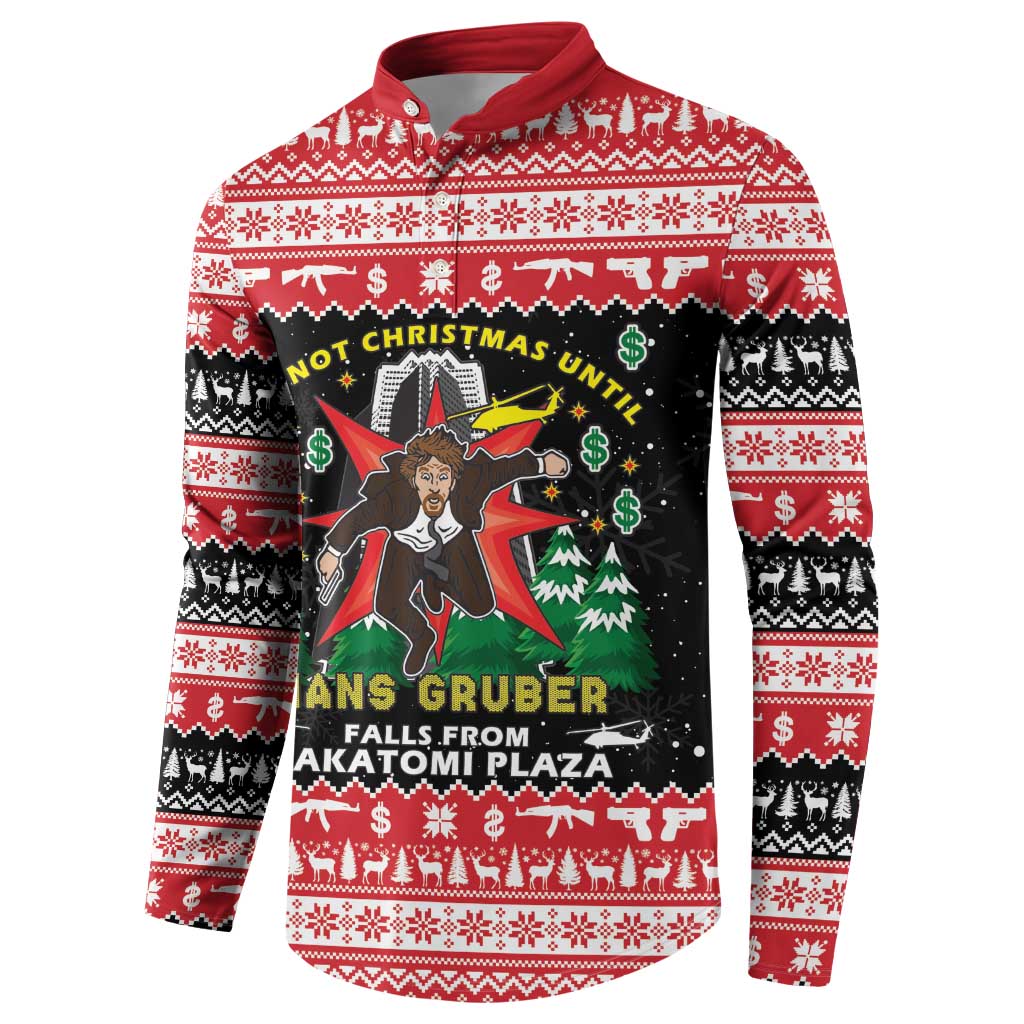 Nakatomi Plaza Christmas Button Sweatshirt Hans Gruber Party 1988 - Wonder Print Shop
