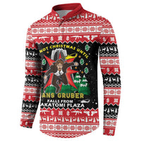 Nakatomi Plaza Christmas Button Sweatshirt Hans Gruber Party 1988 - Wonder Print Shop