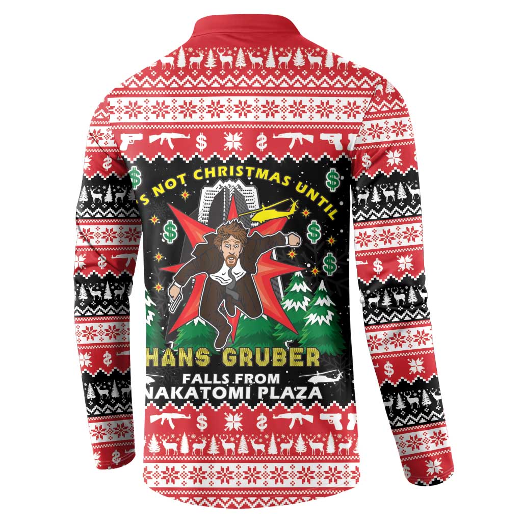 Nakatomi Plaza Christmas Button Sweatshirt Hans Gruber Party 1988 - Wonder Print Shop