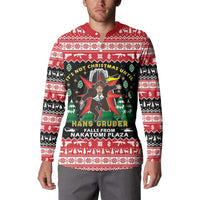 Nakatomi Plaza Christmas Button Sweatshirt Hans Gruber Party 1988 - Wonder Print Shop