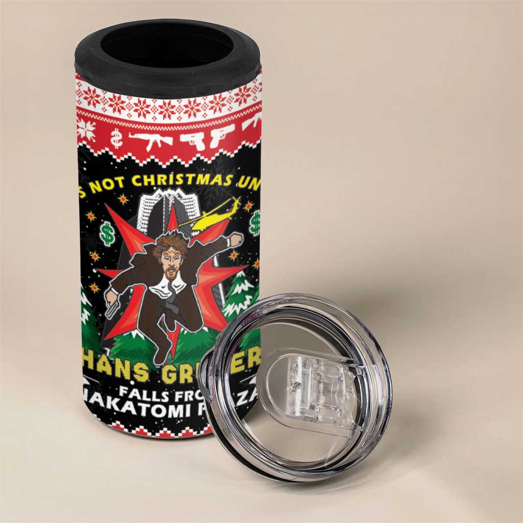 Nakatomi Plaza Christmas 4 in 1 Can Cooler Tumbler Hans Gruber Party 1988 - undefined