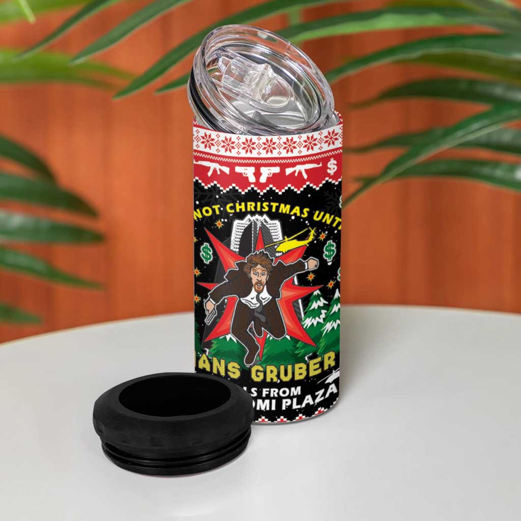 Nakatomi Plaza Christmas 4 in 1 Can Cooler Tumbler Hans Gruber Party 1988 - undefined