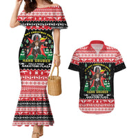 Nakatomi Plaza Christmas Couples Matching Mermaid Dress and Hawaiian Shirt Hans Gruber Party 1988 - Wonder Print Shop