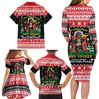 Nakatomi Plaza Christmas Family Matching Long Sleeve Bodycon Dress and Hawaiian Shirt Hans Gruber Party 1988 - Wonder Print Shop