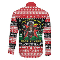 Nakatomi Plaza Christmas Family Matching Off Shoulder Short Dress and Hawaiian Shirt Hans Gruber Party 1988 - Wonder Print Shop