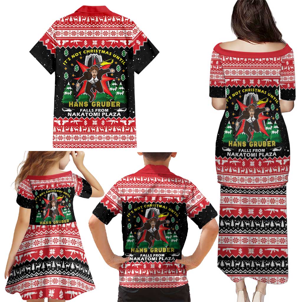 Nakatomi Plaza Christmas Family Matching Puletasi and Hawaiian Shirt Hans Gruber Party 1988 - Wonder Print Shop