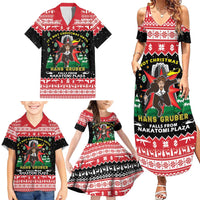 Nakatomi Plaza Christmas Family Matching Summer Maxi Dress and Hawaiian Shirt Hans Gruber Party 1988 - Wonder Print Shop