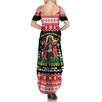 Nakatomi Plaza Christmas Family Matching Summer Maxi Dress and Hawaiian Shirt Hans Gruber Party 1988 - Wonder Print Shop
