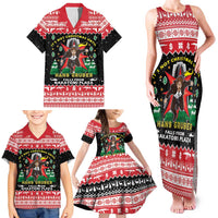 Nakatomi Plaza Christmas Family Matching Tank Maxi Dress and Hawaiian Shirt Hans Gruber Party 1988 - Wonder Print Shop