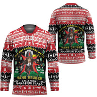 Nakatomi Plaza Christmas Hockey Jersey Hans Gruber Party 1988 - Wonder Print Shop