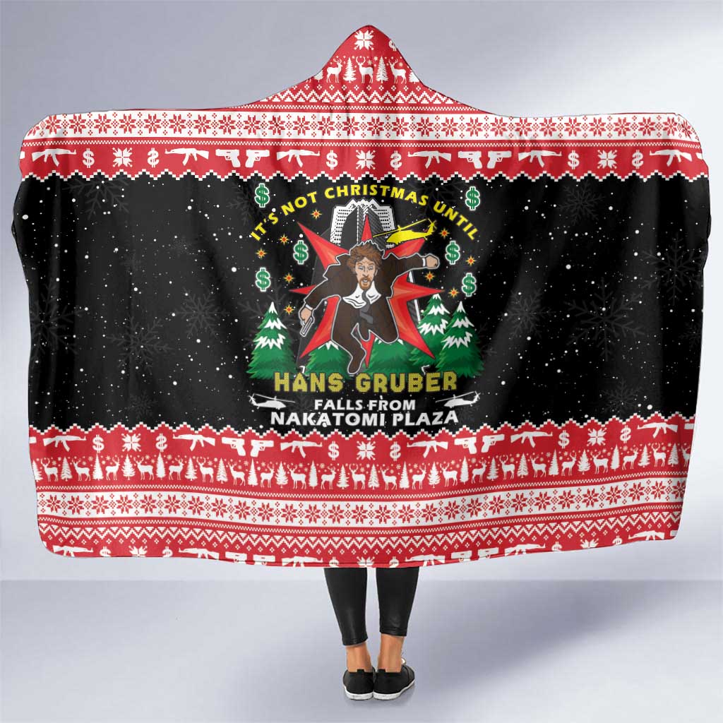 Nakatomi Plaza Christmas Hooded Blanket Hans Gruber Party 1988 - Wonder Print Shop