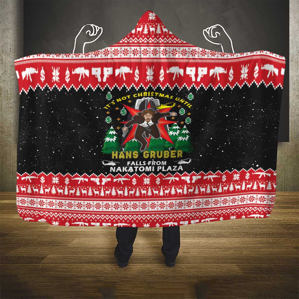 Nakatomi Plaza Christmas Hooded Blanket Hans Gruber Party 1988 - Wonder Print Shop
