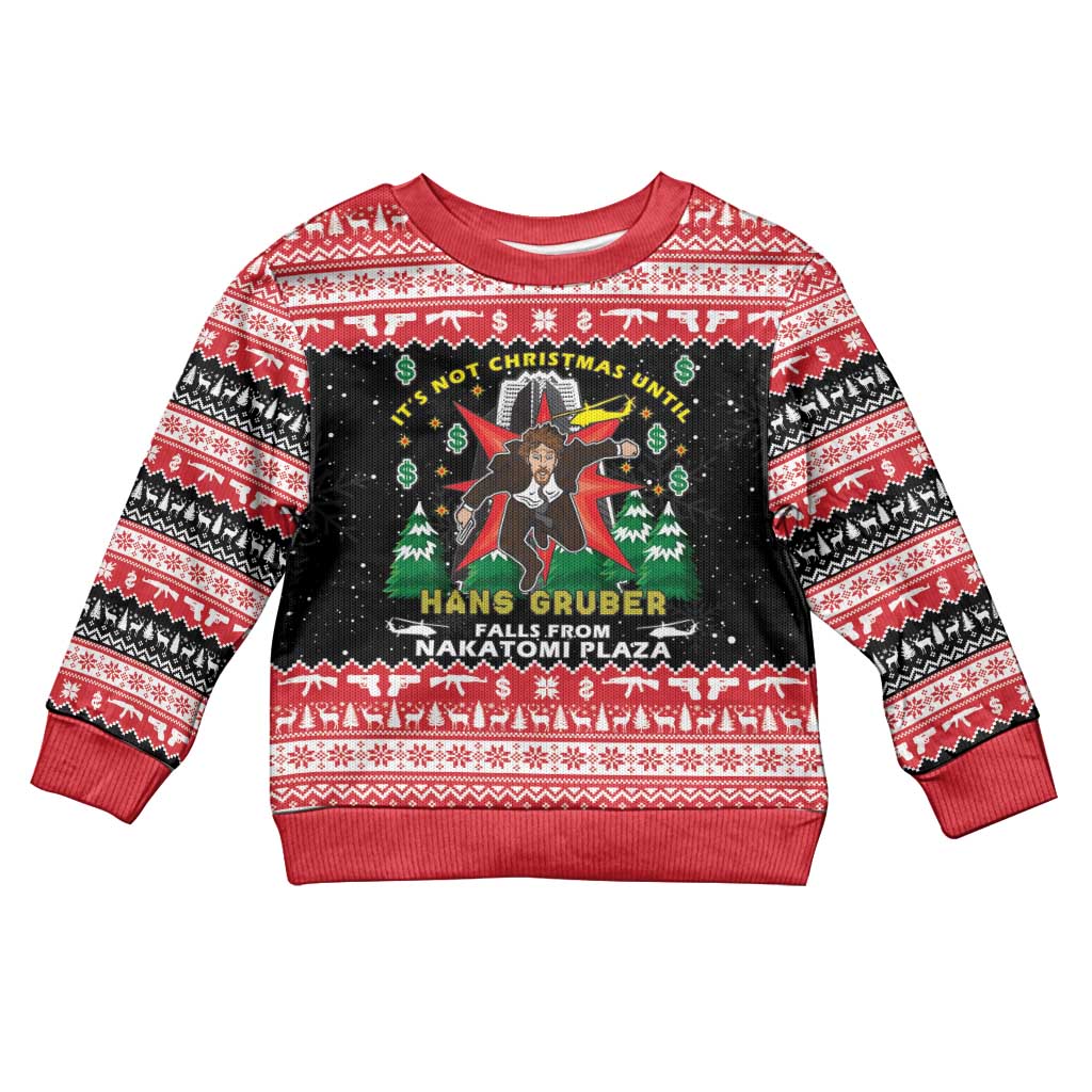 Nakatomi Plaza Christmas Kid Ugly Christmas Sweater Hans Gruber Party 1988 - Wonder Print Shop