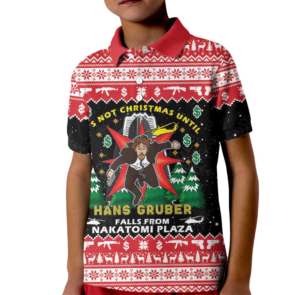 Nakatomi Plaza Christmas Kid Polo Shirt Hans Gruber Party 1988 - Wonder Print Shop