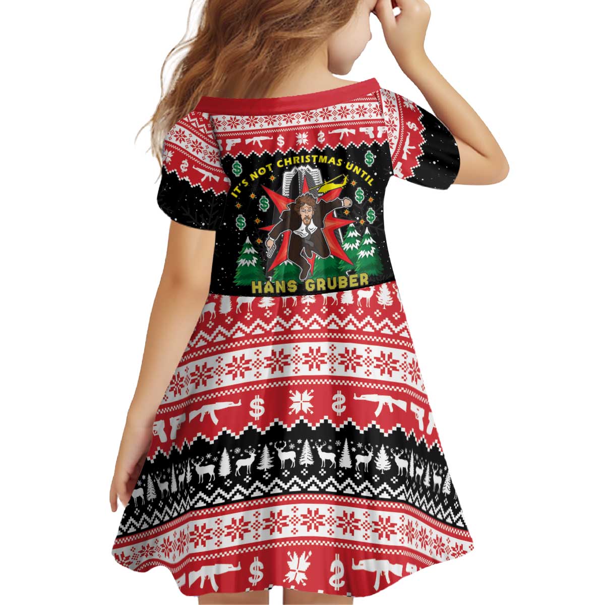 Nakatomi Plaza Christmas Kid Short Sleeve Dress Hans Gruber Party 1988 - Wonder Print Shop