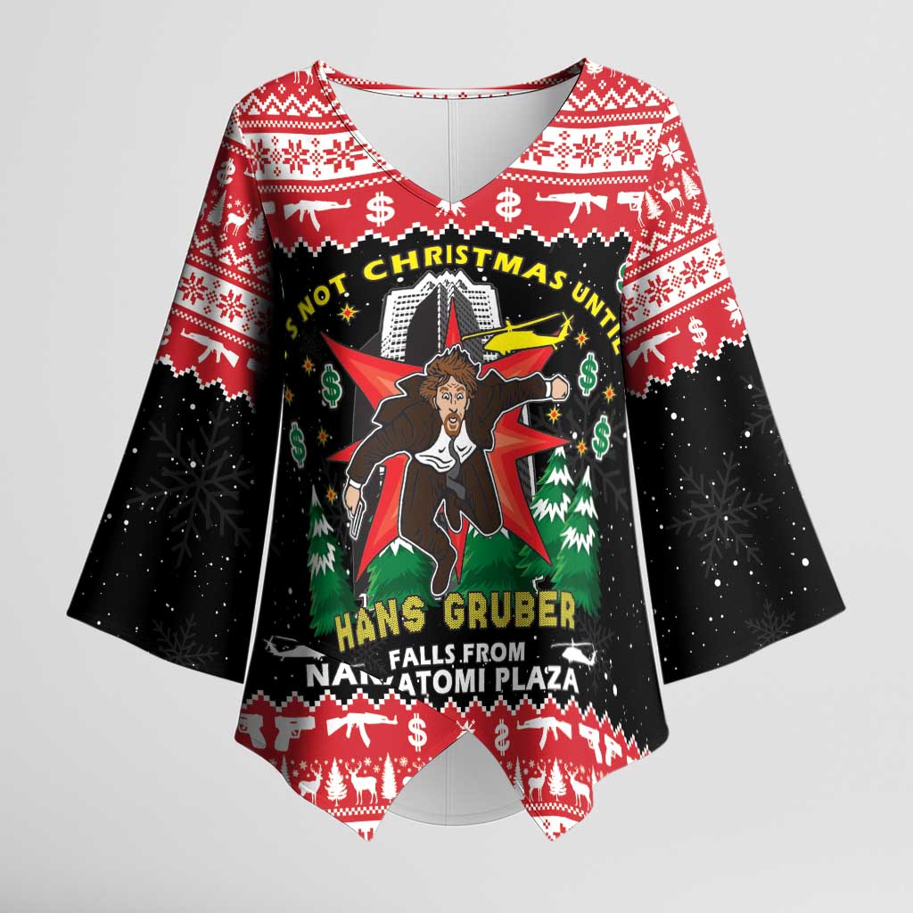 Nakatomi Plaza Christmas Kimono Sleeve Blouse Hans Gruber Party 1988 - Wonder Print Shop